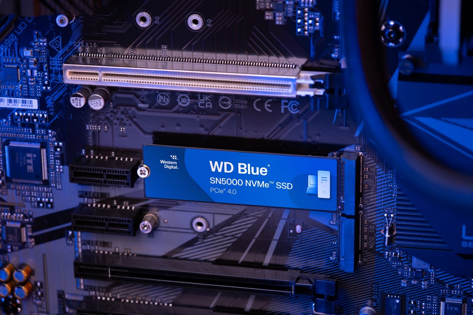 Western Digital SN5000 Inside Computer Case