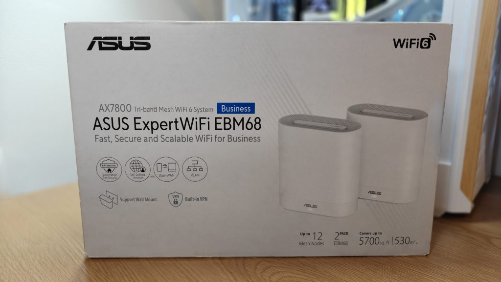 ASUS ExpertWiFi EBM68 - אריזת מערכת רשת משולבת Tri-band Mesh WiFi 6 לעסקים